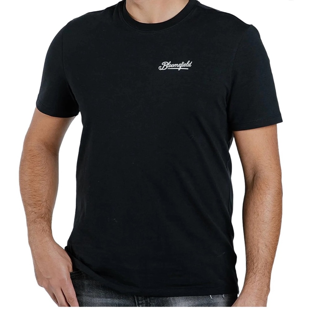Black Short Sleeve Crew Neck Tee